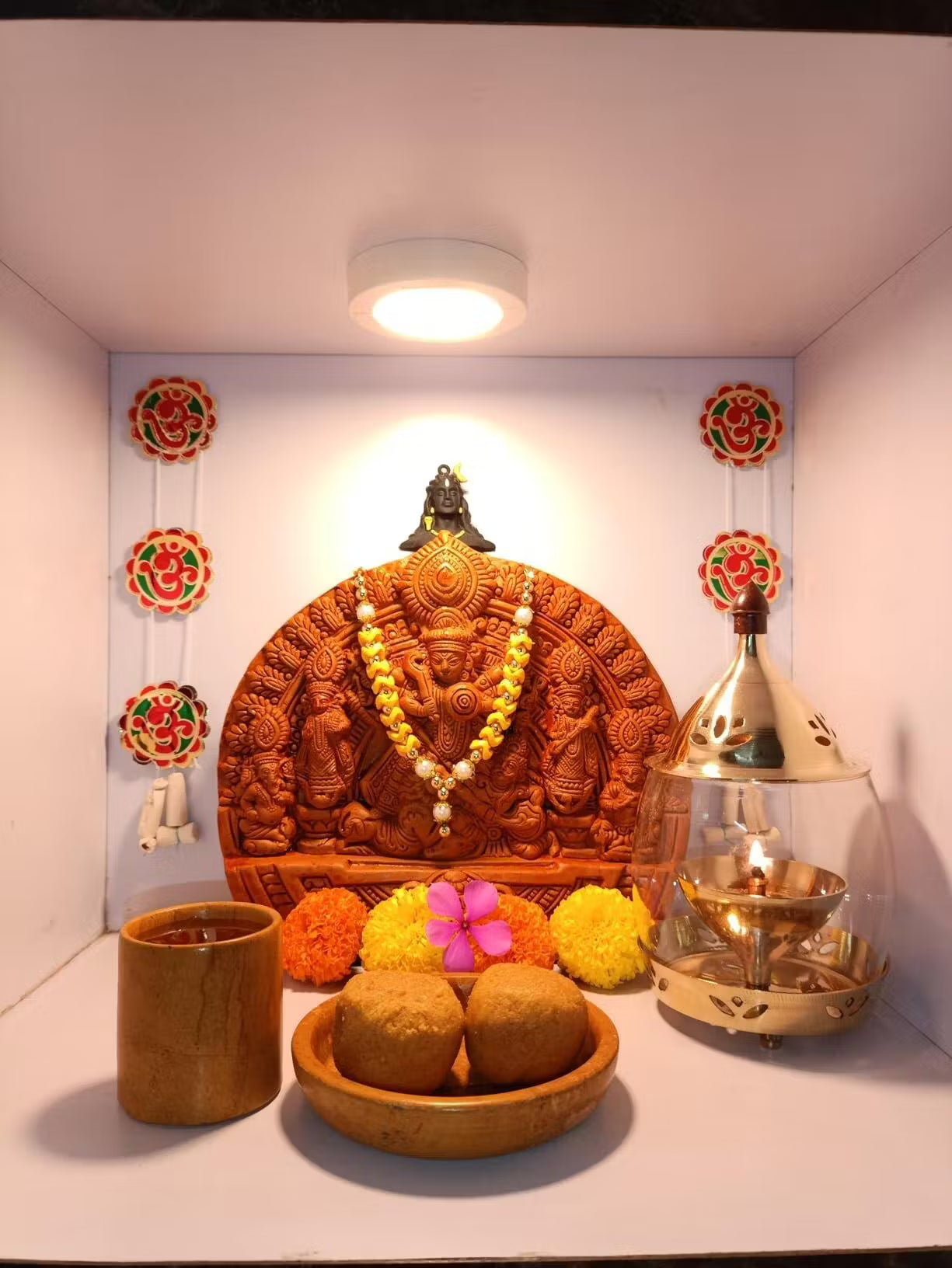 Golden Brass Akhand Diya Oil Lamp for diwali