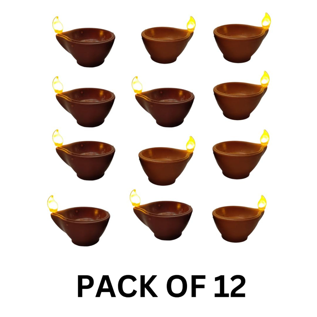 Eco-Friendly LED Water Sensor Diyas | Long-Lasting Glow (Pack of 6/12/18/24)