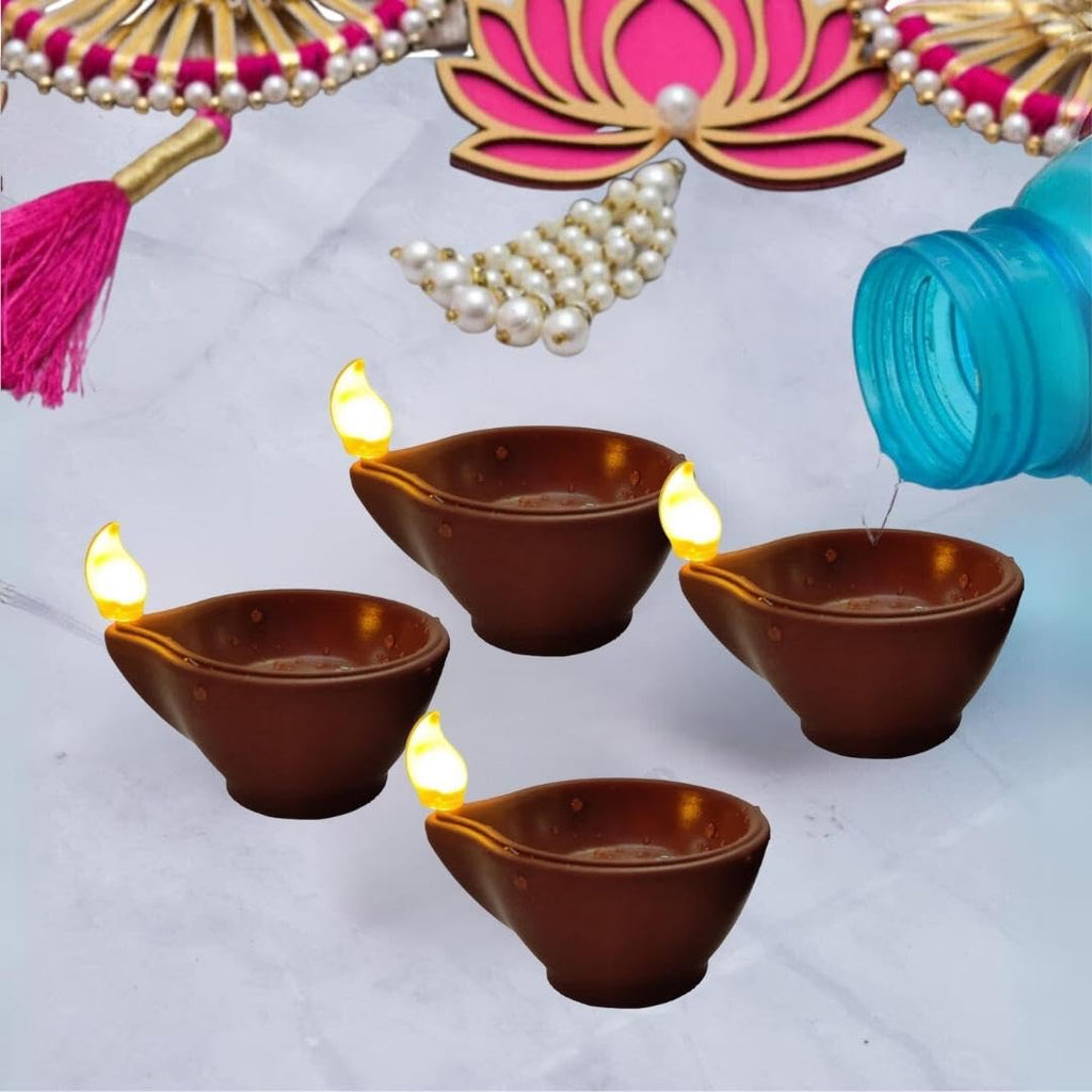 Eco-Friendly LED Water Sensor Diyas | Long-Lasting Glow (Pack of 6/12/18/24)